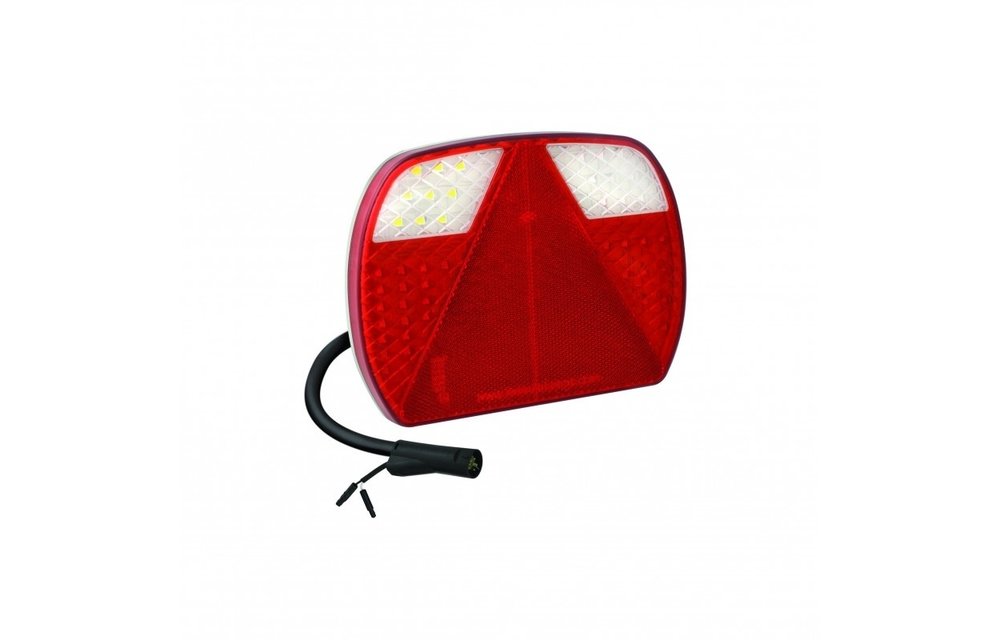 Links Slimline LED-Rücklicht | 12-24V | 180cm. Kabel | 6 PIN-Anschluss