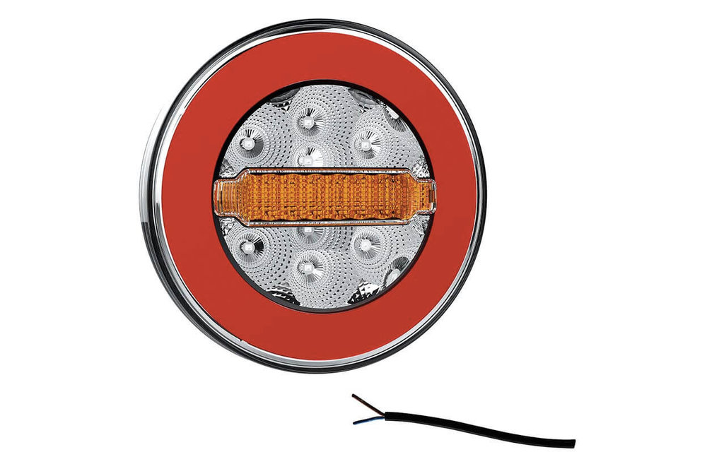 LED Rückleuchte Y Homologation ohne Kennzeichenleuchte | 12-36V | 100cm. Kabel