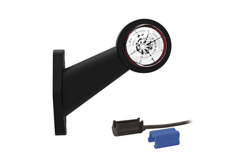 Links | LED Begrenzungsleuchte | schräger Stiel | 12-24V | 0,75mm Stecker