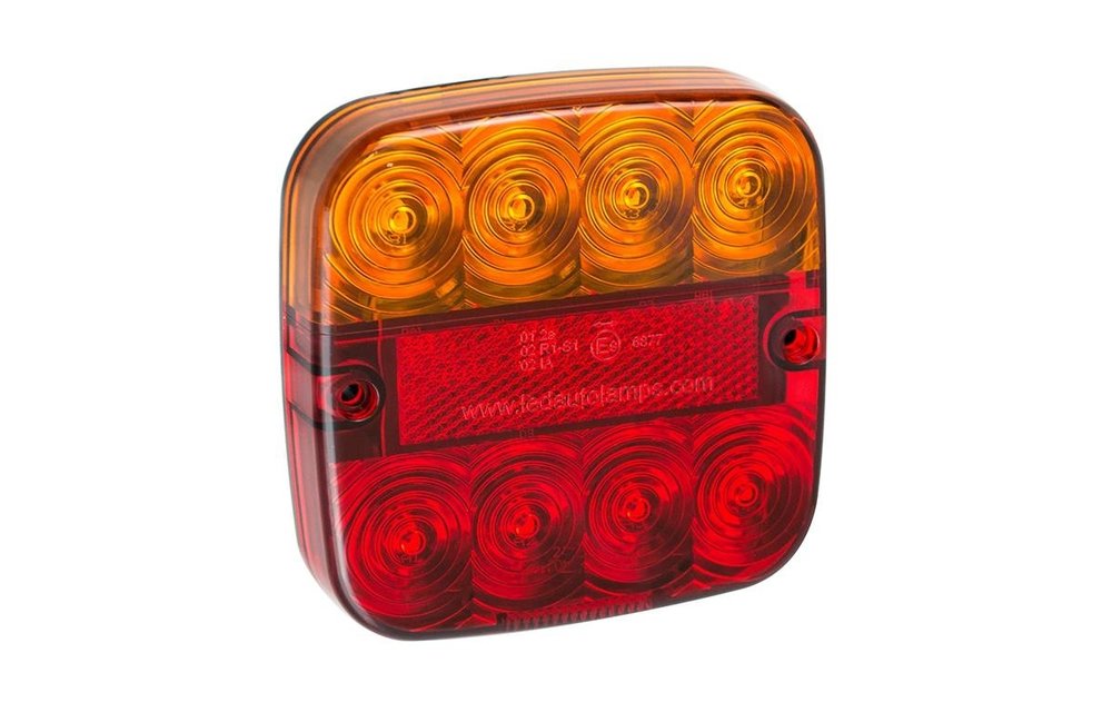 Kompaktes LED-Rücklicht mit Kennzeichenbeleuchtung | 12-24V | 50cm. Kabel