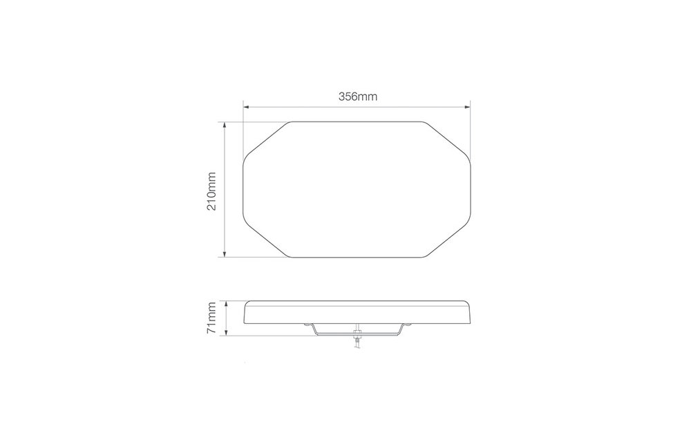 R65 LED-Leuchte Lichtleiste | 356mm | 12-24V