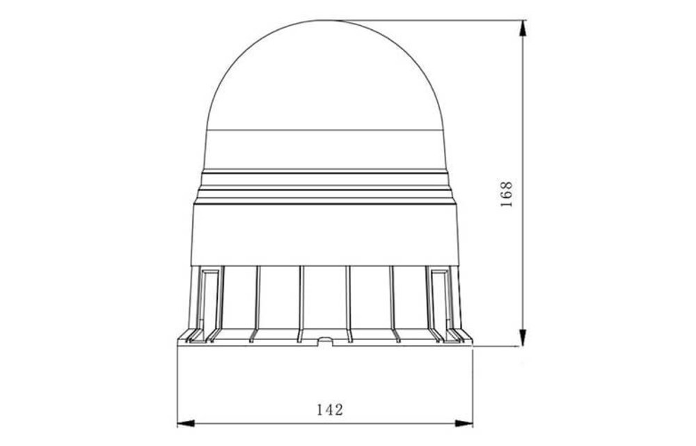 Rundumleuchte LED R65 gelb 3-Bolzenmontagebasis | 12-24V |