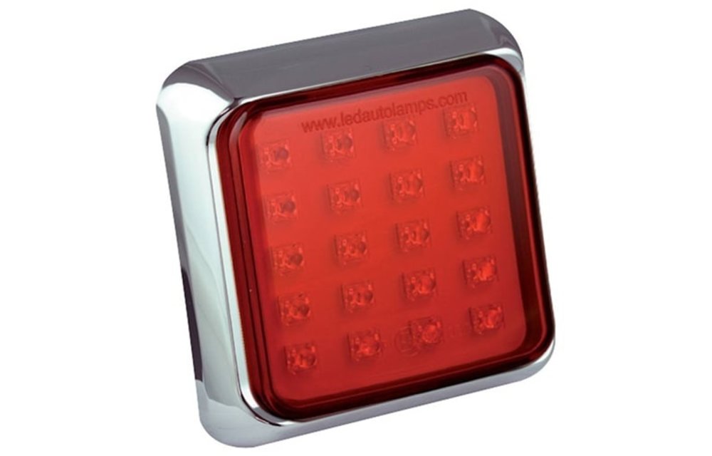 LED-Nebelscheinwerferscheinwerfer mit Chromring | 12-24V | 40cm. Kabel
