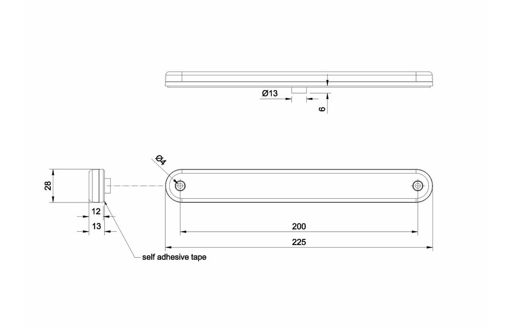 LED 3. Bremsleuchte | 12-24V | 50cm.