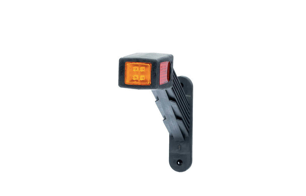 Links | LED Begrenzungsleuchte | schräger Stiel | 12-24V | 30cm. Kabel