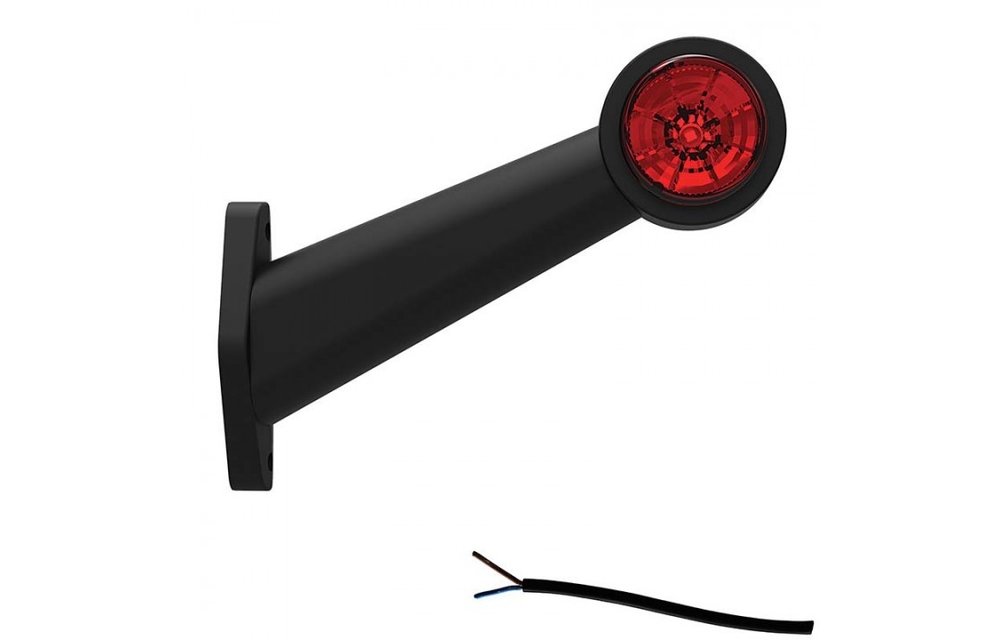 Rechts | LED Begrenzungsleuchte | schräger Stiel | 12-36V | 20 cm. Kabel