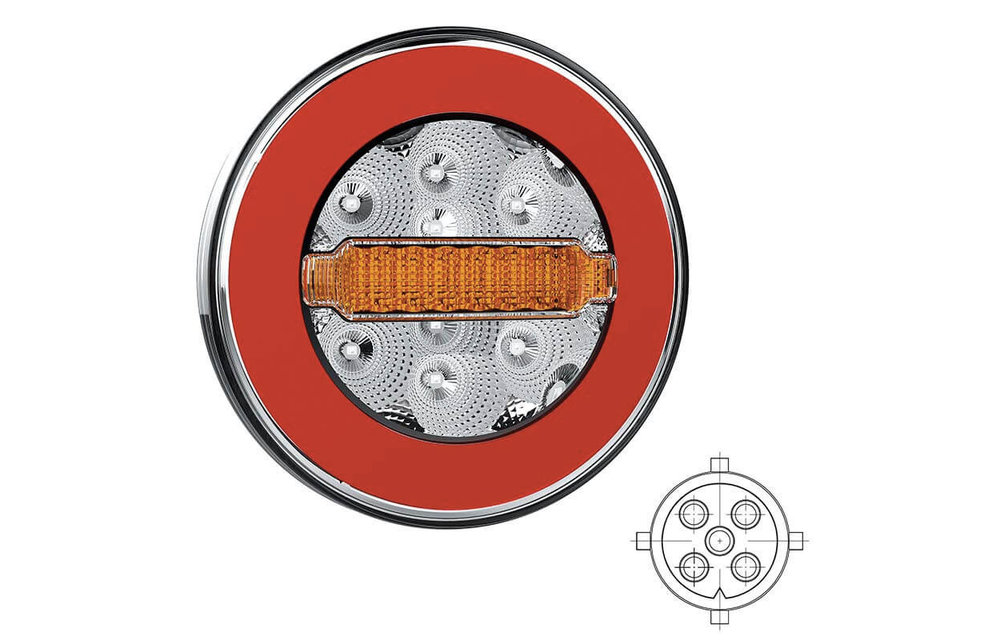 LED-Rücklicht ohne Kennzeichenbeleuchtung | 12-36V | 5 Pins