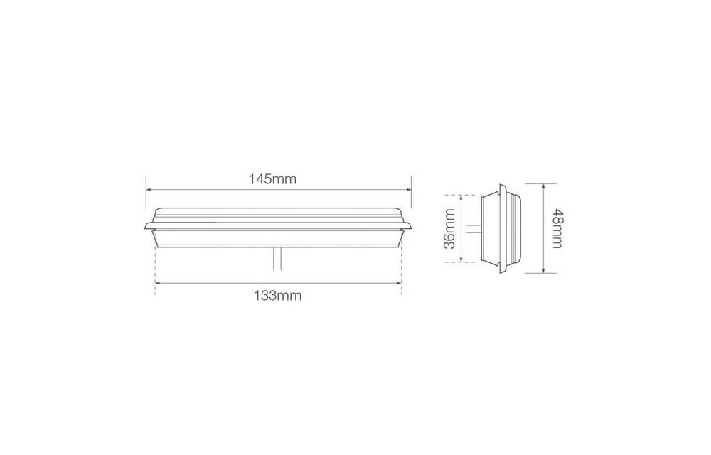 LED-Rücklicht Slimline | 12-24V | 0,18 M. Kabel