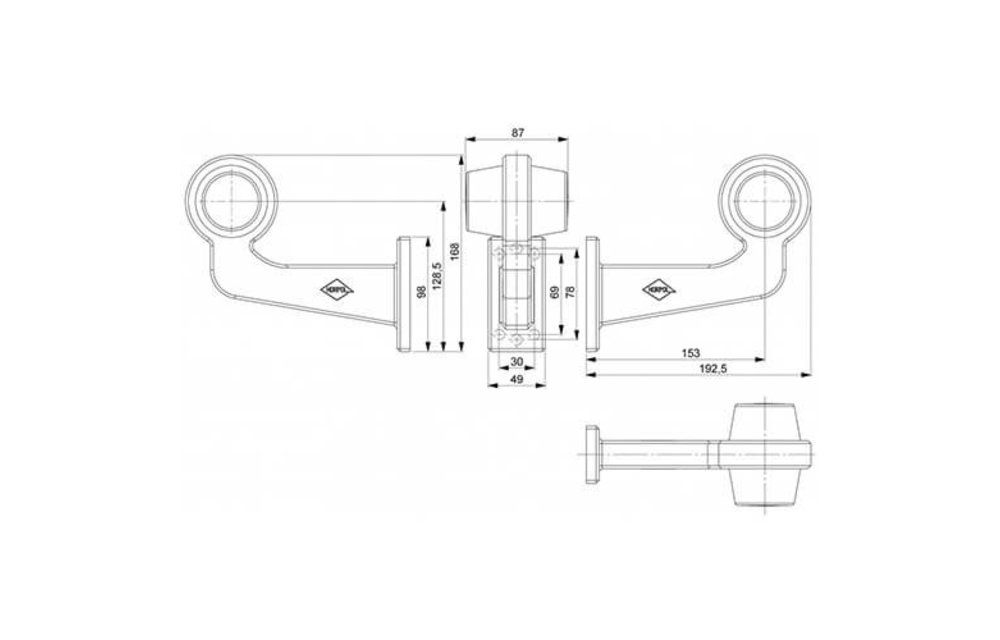 LED-Pendelleuchte Rechts, Winkelstahl und mattierte Linse | 12-24V |