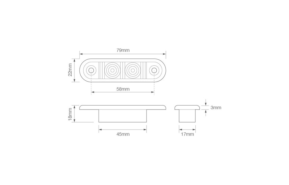 LED-Dekoration Licht | blau ausgestattet | 12-24V | 20 cm. Kabel