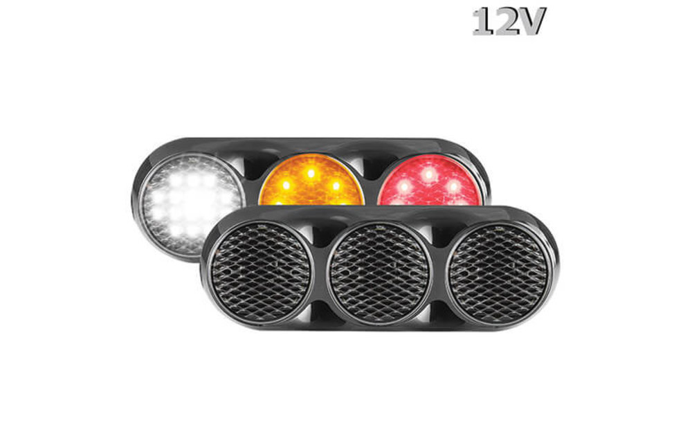 Kombination LED-Leuchte | 12v | 30cm. Kabel (clear + schwarz)