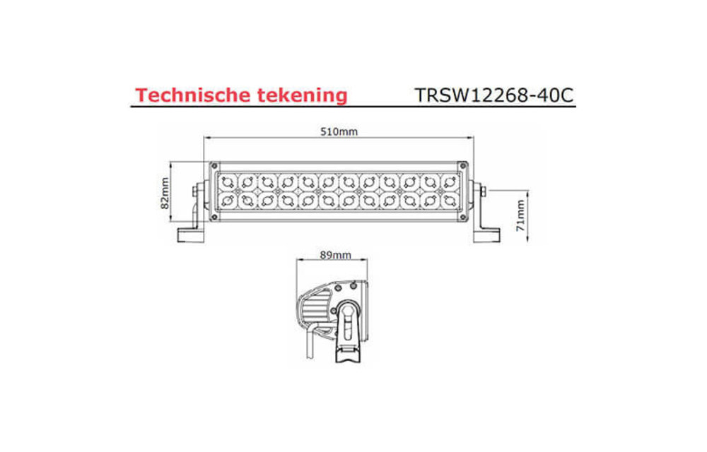 LED Arbeitsscheinwerfer 120 Watt | 8400 Lumen | 9-30V | 40cm. Kabel | Deutsch-Stecker