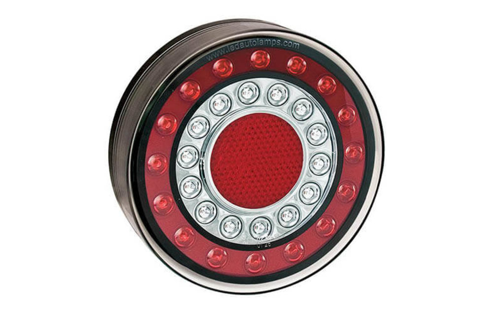 LED-Rücklicht Chromoptik | 12-24V | 40cm. Kabel