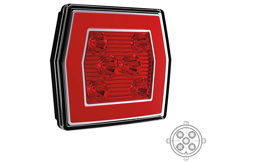 LED-Nebelscheinwerferschlussleuchte | 12-36V | 5 Pins