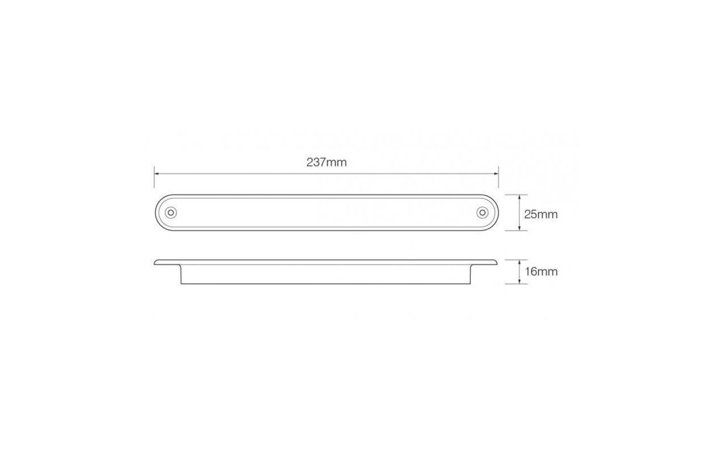 LED-Rückfahrlicht Slimline | 12v | 40cm. Kabel