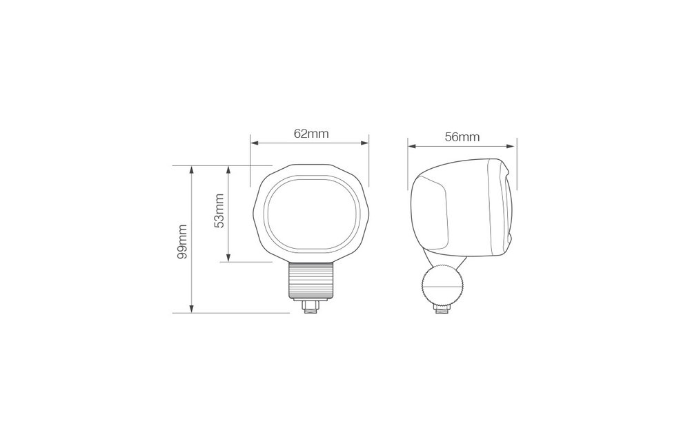 Rote Linie LED Arbeitsscheinwerfer | 6 Watt | 10-80v