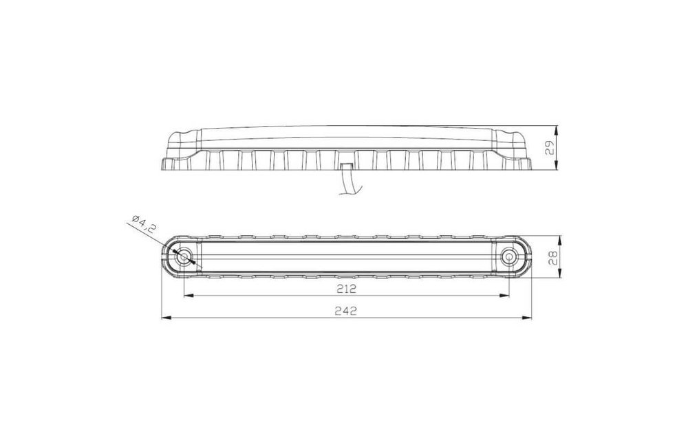Innen-LED Leuchtstreifen 242mm, rot | 12-36V | Volt