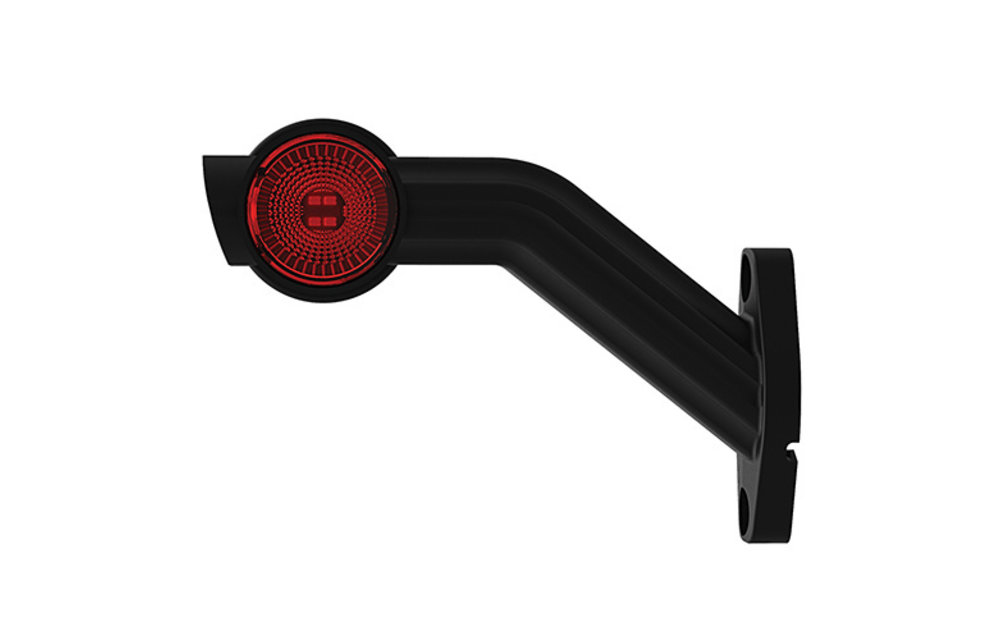 Links | LED Begrenzungsleuchte | schräger Stiel | 12-24V | 10m. Kabel