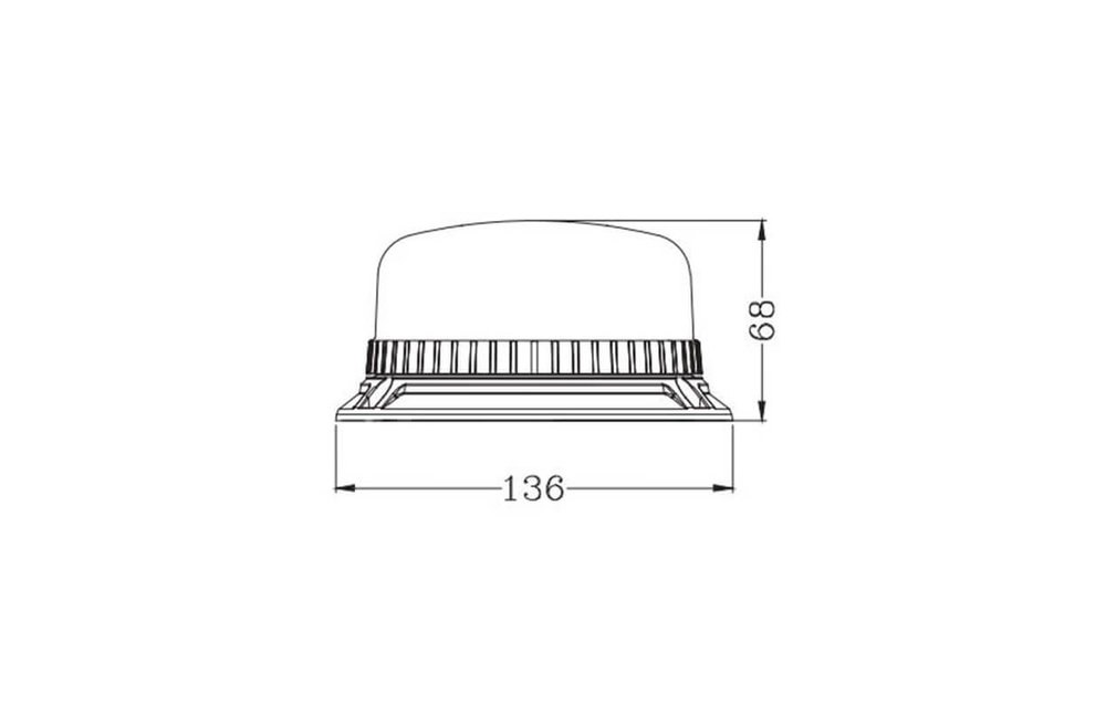 LED-Blitzlicht R65 niedrigen Niveau, drei Schraubenmontage | 12-24V |