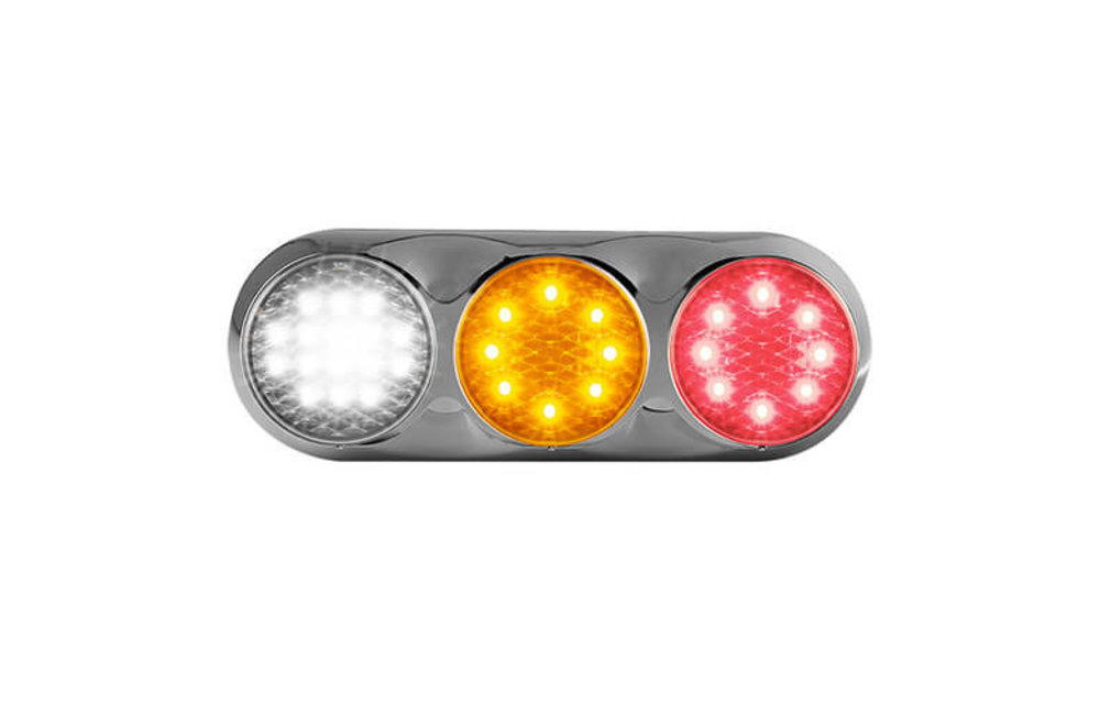 Kombination LED-Leuchte | 12v | 30cm. Kabel (Farbe + Chrom)