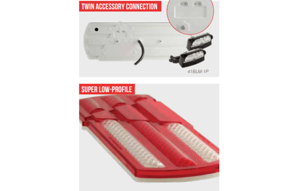 LED-Slimline-Rücklicht ohne Kennzeichenbeleuchtung | 12-24V | 40cm. Kabel