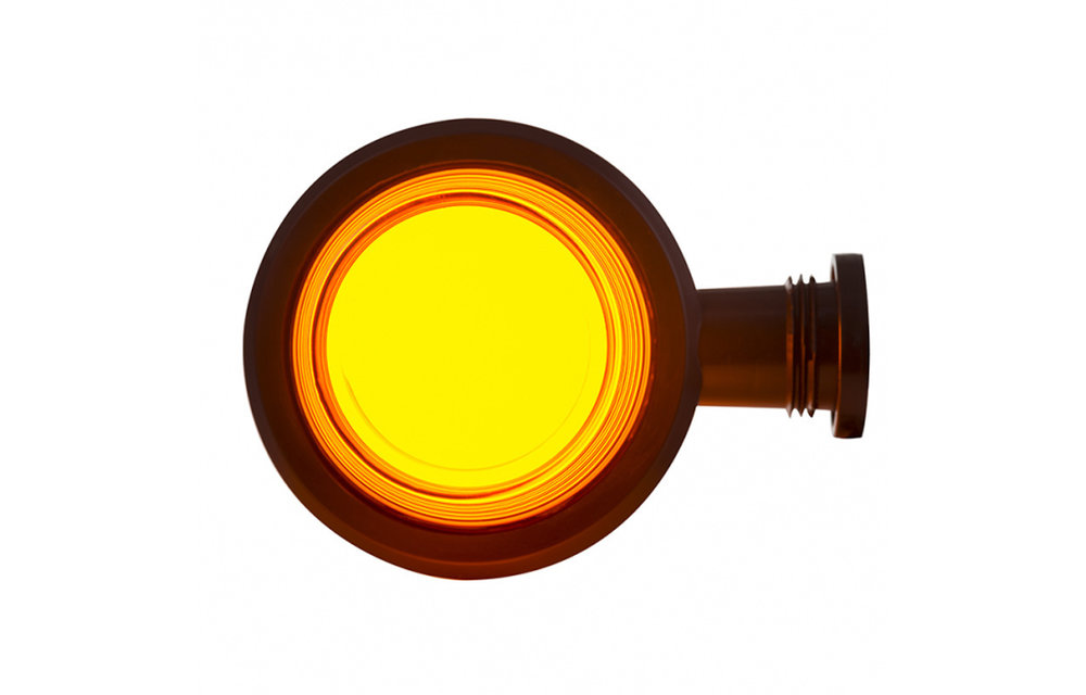 LED-Pendelleuchte gelb, kurzer Griff und mattierte Linse | 12-24V