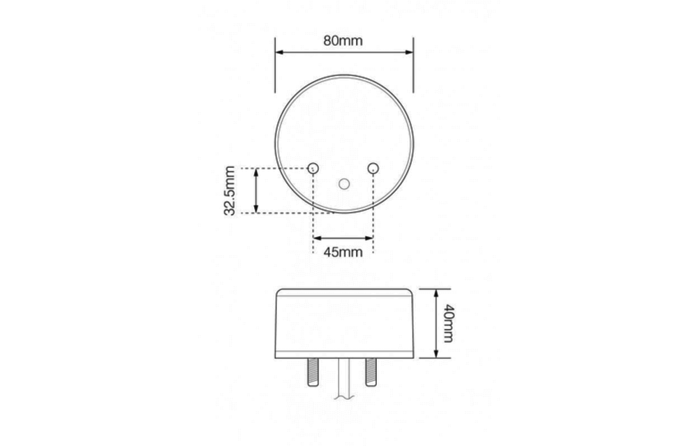 Runde LED-Blink- / makeerlamp | 12v