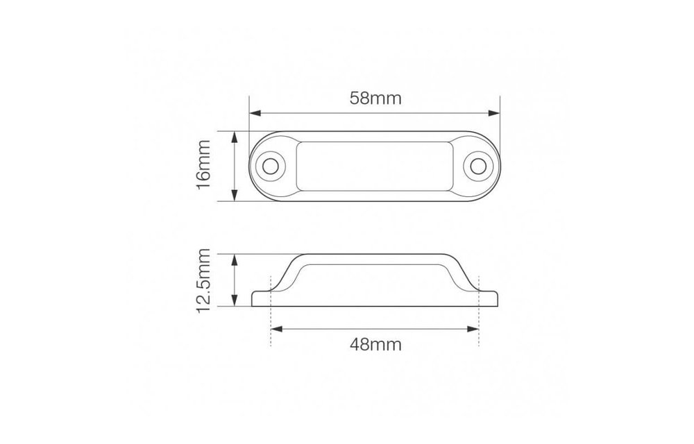 LED Umrissleuchte grün 24v