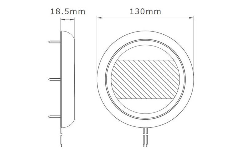 LED Innenraumleuchte mit Berührungsschalter 13cm. | 12-24V | 4500K