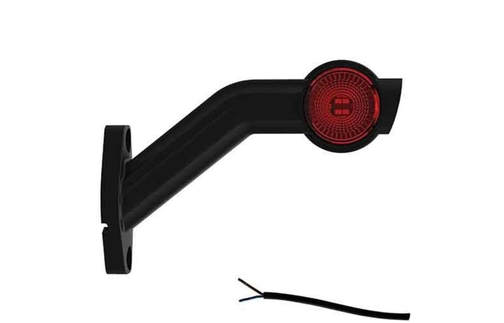 Rechts | LED Begrenzungsleuchte | schräger Stiel | 12-36V | 10m. Kabel
