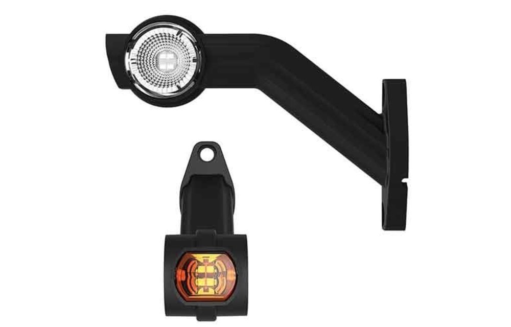 Rechts | LED Begrenzungsleuchte | schräger Stiel | 12-36V | 10m. Kabel