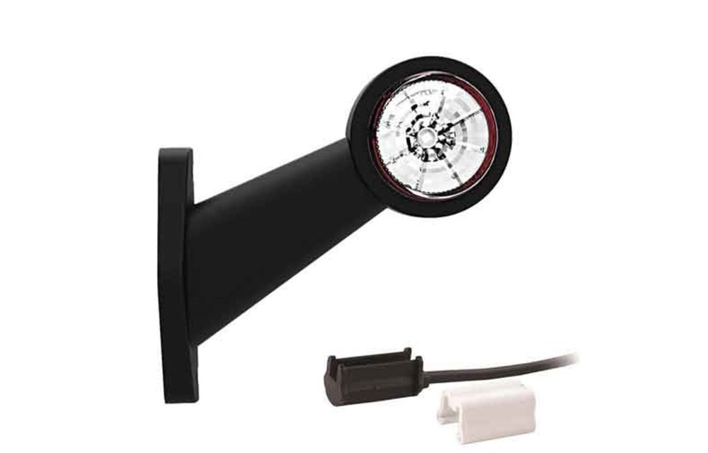Links | LED Begrenzungsleuchte | schräger Stiel | 12-36V | 1,5mm Stecker