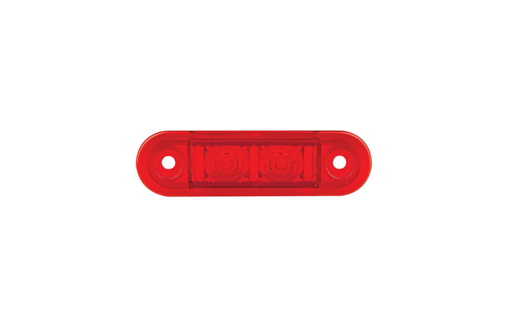 LED Umrissleuchte rot bündig | 12-24V | 20 cm. Kabel