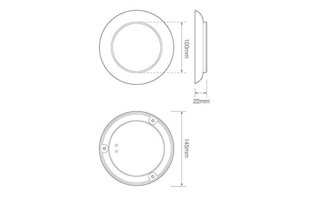 LED-Nebelscheinwerferscheinwerfer mit Chromring | 12-24V | 0,15m. Kabel