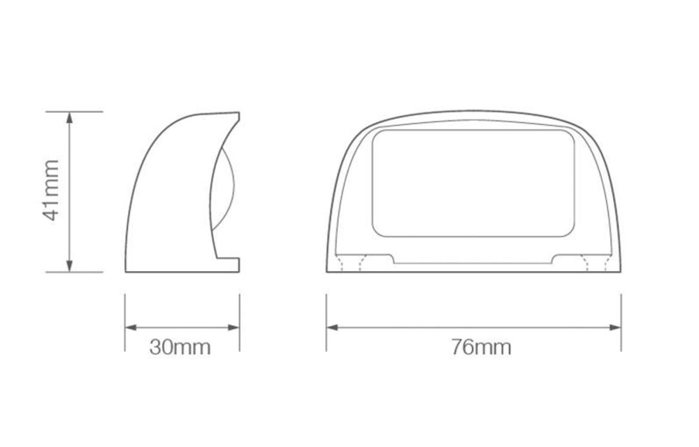 LED-Kennzeichenleuchte | 12-24V | 20 cm. Kabel