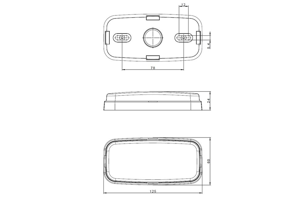 LED Umrissleuchte gelb | 12-24V | 1,5mm Stecker