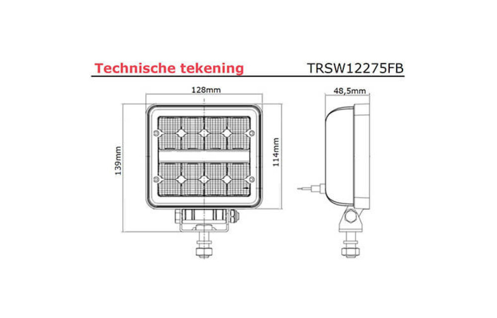 LED Arbeitsscheinwerfer | 2272 Lumen | 9-36V | 40cm. Kabel