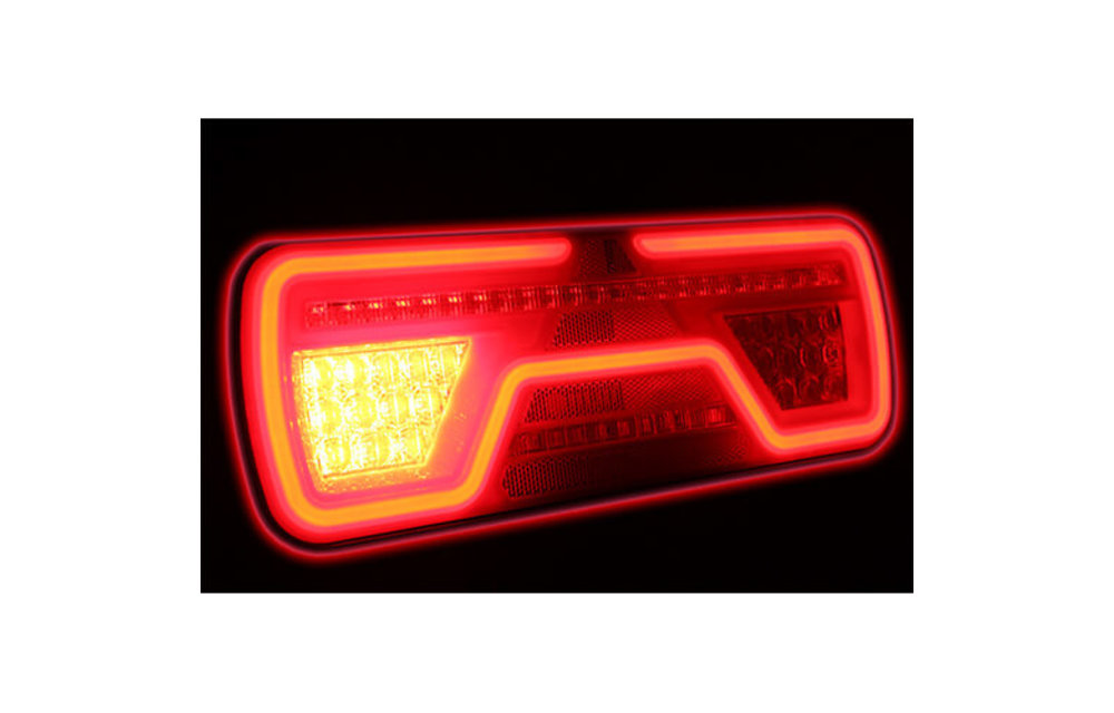 Links, Neon LED-Rücklicht, dynamische Blinker, 12-24V