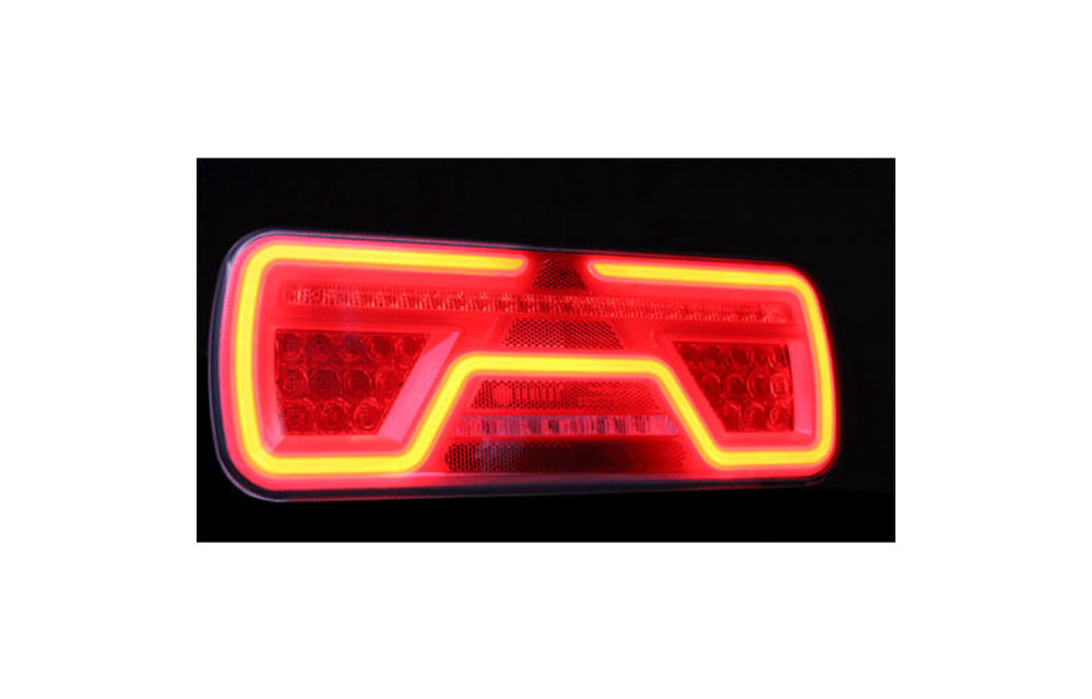 Links | Neon LED-Rücklicht | dynamische Blinker | 12-24V | 200cm. Kabel