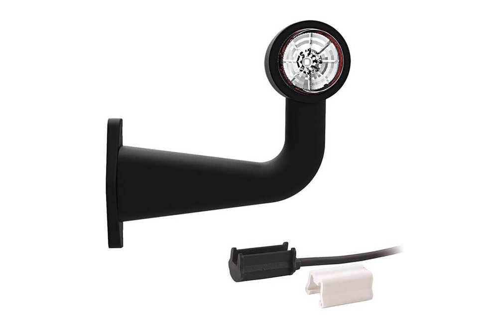 Links | LED Begrenzungsleuchte | Winkelstahl | 12-24V | 1,5mm Stecker