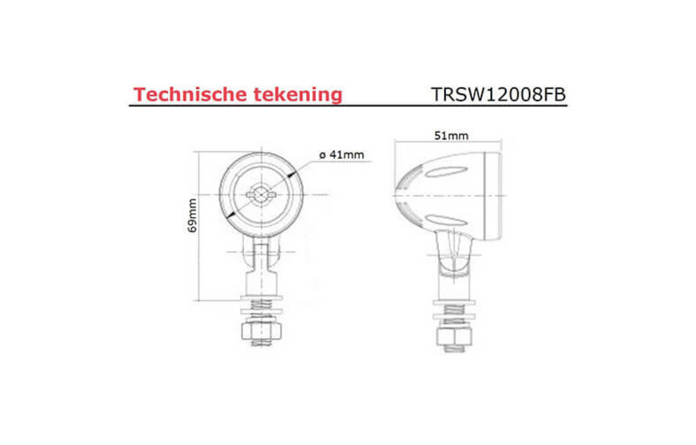 Kleine LED Arbeitsscheinwerfer | 20 cm. Kabel