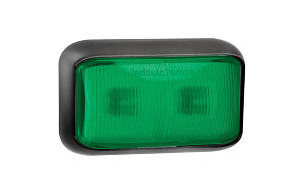LED Umrissleuchte grün | 12-24V | 40cm. Kabel