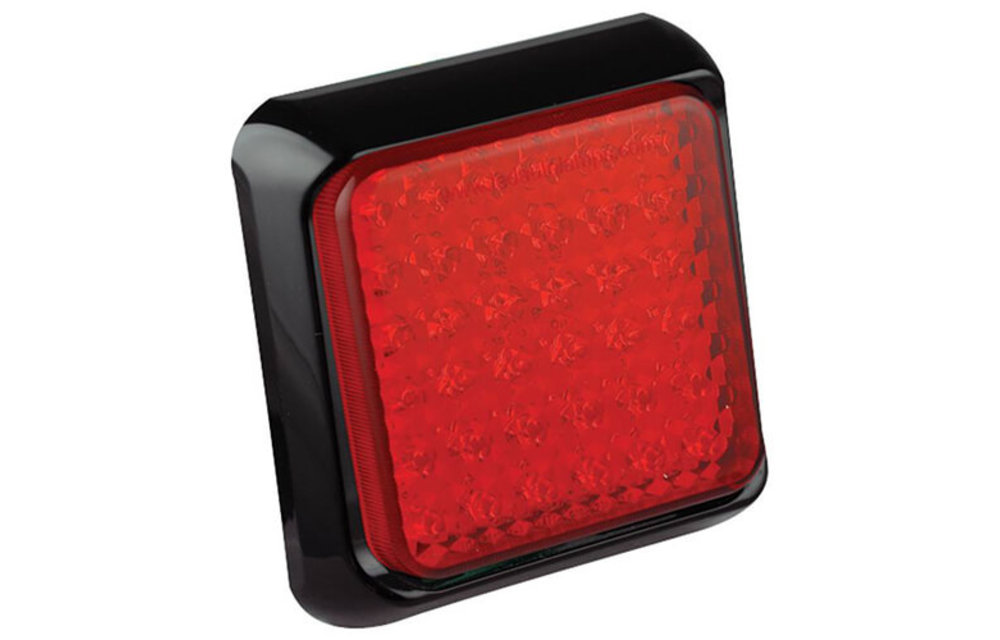 LED-Brems- / Rücklicht mit schwarzem Rand | 12-24V | 40cm. Kabel