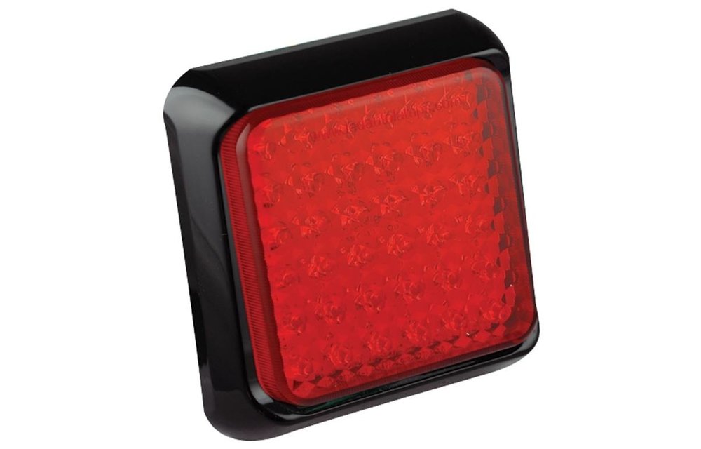 LED-Brems- / Rücklicht mit schwarzem Rand | 12-24V | 40cm. Kabel