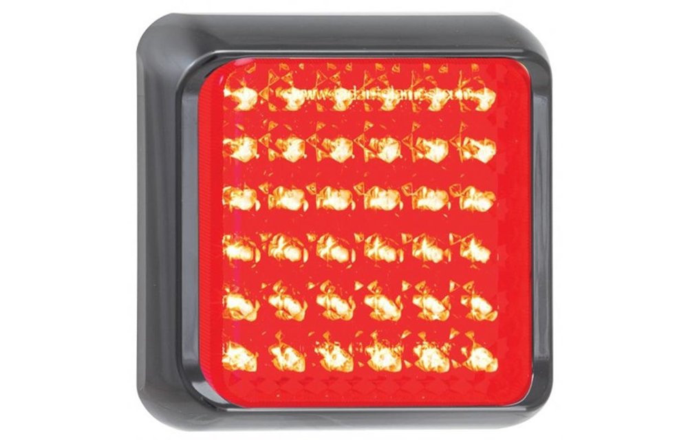 LED-Brems- / Rücklicht mit schwarzem Rand | 12-24V | 40cm. Kabel