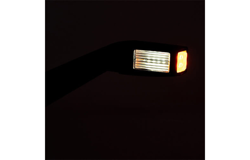 Rechts | LED Begrenzungsleuchte | schräger Stiel | 12-36V | 30cm. Kabel