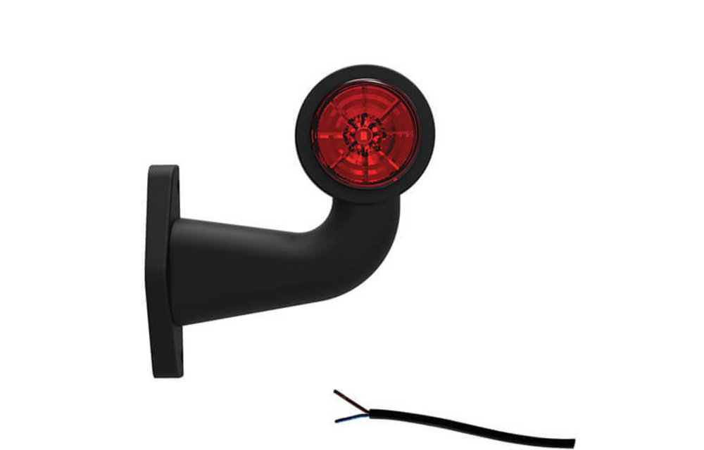 Rechts | LED Begrenzungsleuchte | Winkelstahl | 12-36V | 20 cm. Kabel