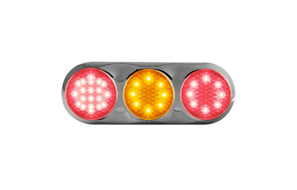 Kombination LED-Leuchte | 12v | Farbe | 30cm. Kabel (Farbe + Chrom)