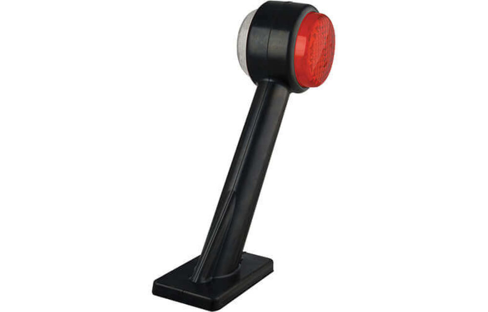 Links | LED Begrenzungsleuchte | schräger Stiel | 12-24V | 20 cm. Kabel