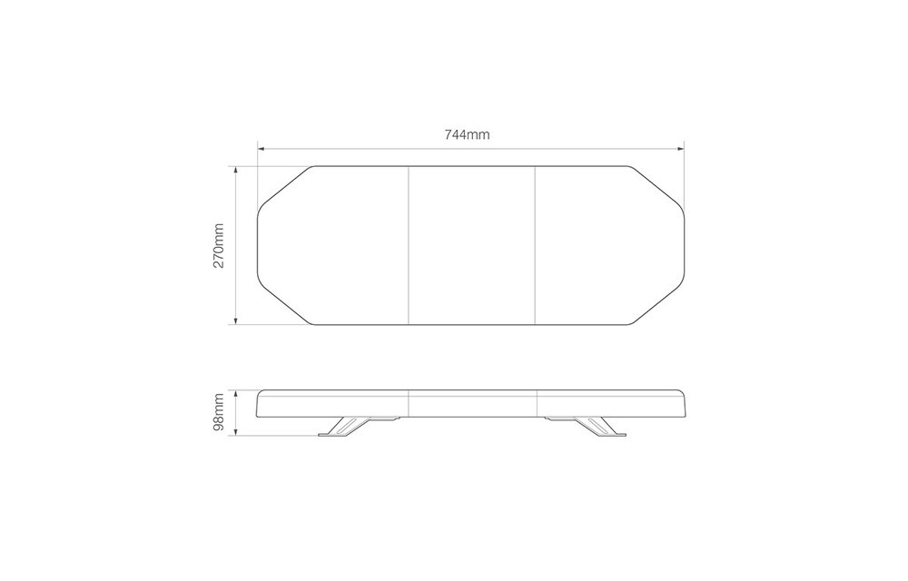 R65 LED-Lichtbalk l 744mm | 12-24V |